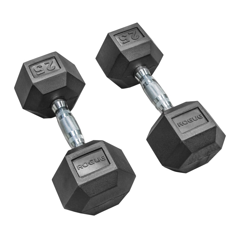 Rogue Dumbbell Sets - Rubber Hex - Weight Training | Rogue Fitness